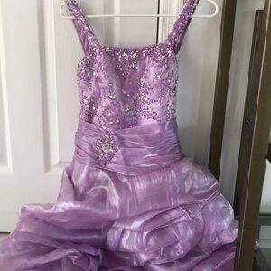 Lilac flower girl dress.